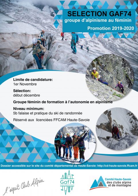 selection groupe d'alpinisme au féminin GAF74