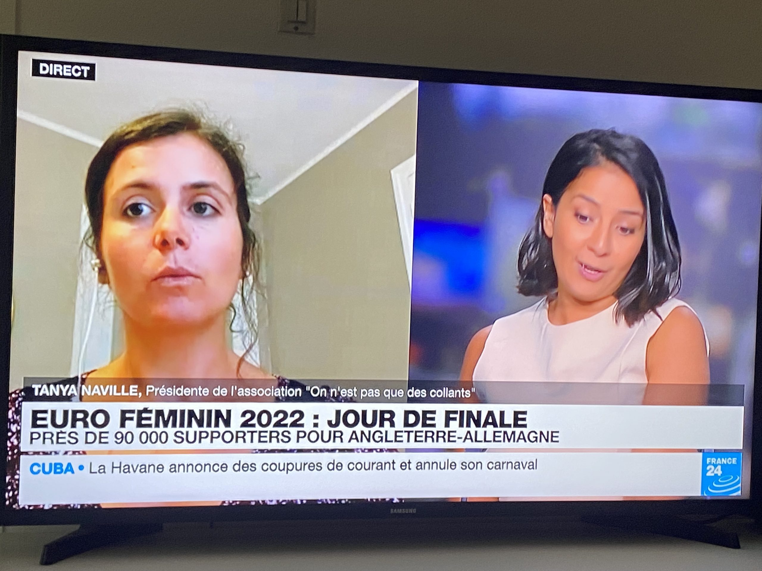 tanya naville interview france24 TV sport féminin 2