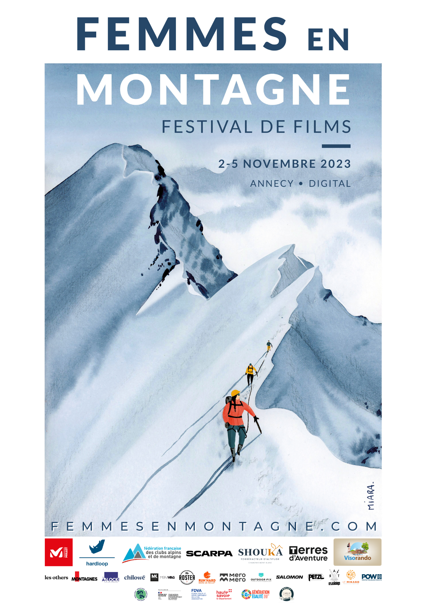 affiche festival de films femmes en montagne 2023 annecy novembre